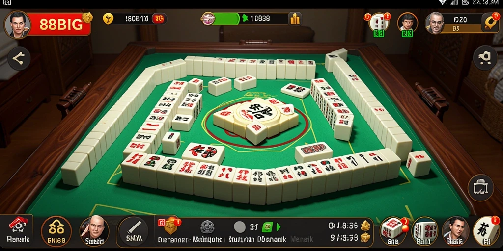 Screenshot gameplay 88BIG menampilkan aksi mencocokkan ubin Mahjong yang seru.
