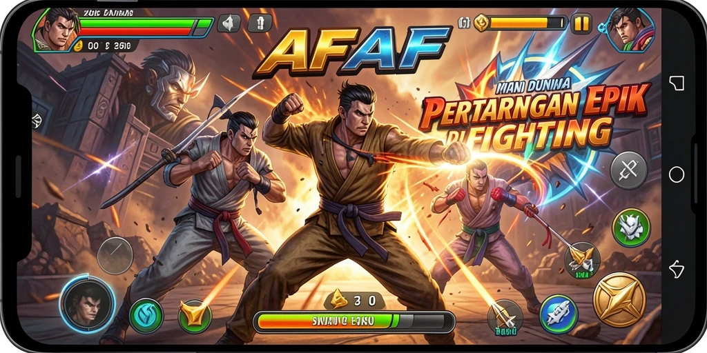 Tampilan seru pertarungan karakter dalam AFAF.