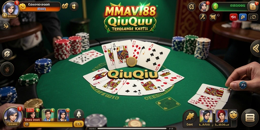 Tampilan gameplay QiuQiu yang menarik dan interaktif.