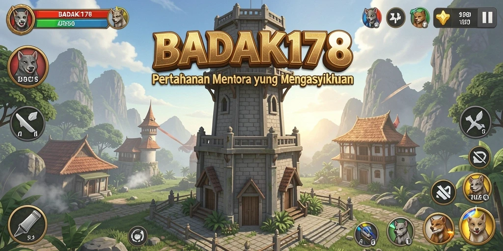 Screenshot gameplay BADAK178 yang menampilkan aksi menara pertahanan.