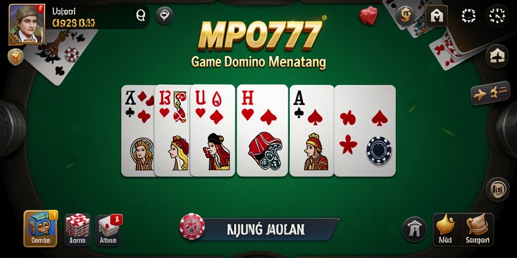 Screenshot MPO777 menampilkan serunya permainan Domino secara online.