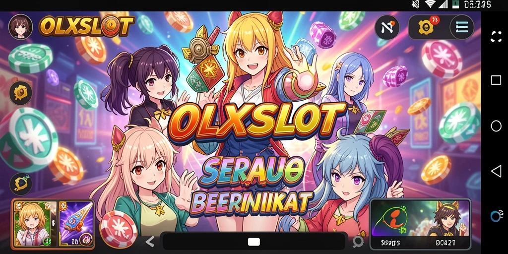 Screenshot OLXSLOT menampilkan aksi seru karakter anime dalam permainan.