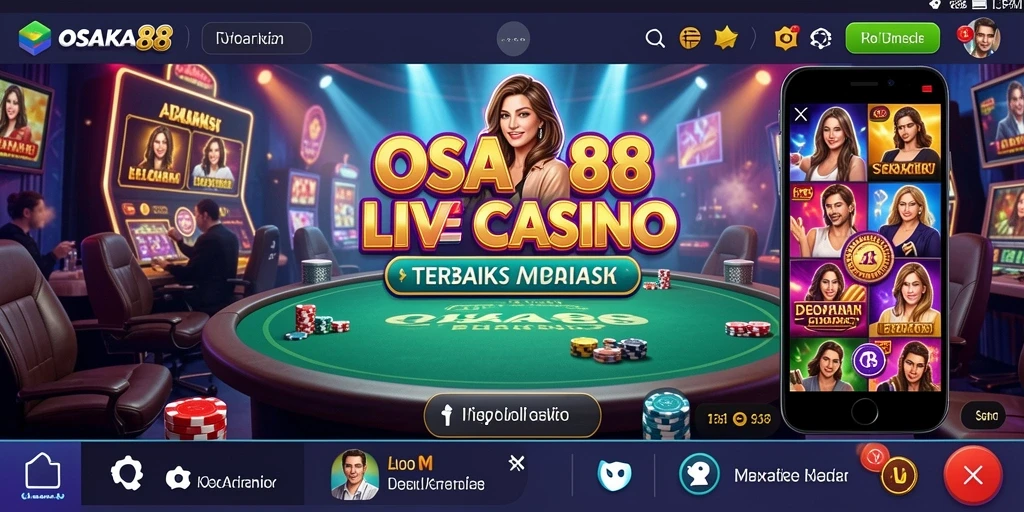 Tampilan gameplay seru dari aplikasi Live Casino OSAKA88.