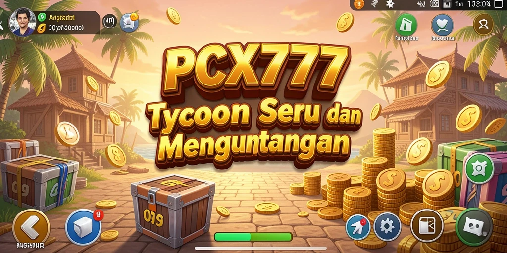 Tampilan gameplay PCX777 yang menarik dalam genre Tycoon.