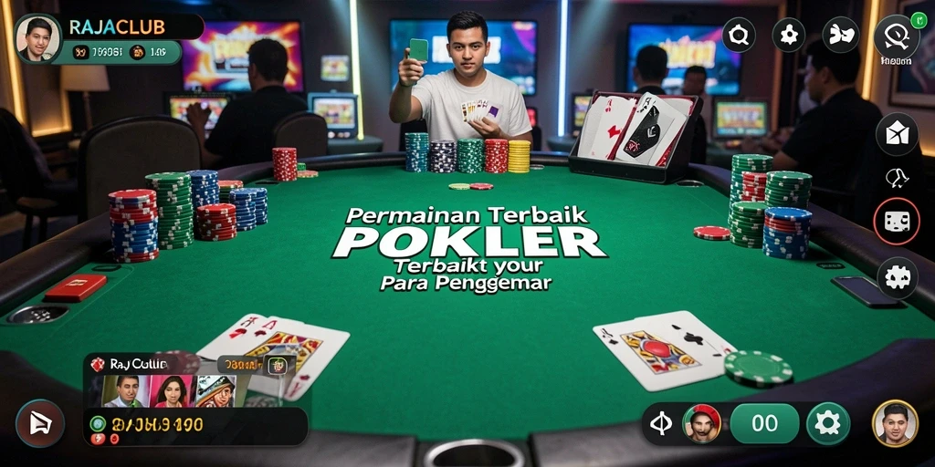 Tampilan gameplay mendebarkan di RAJACLUB dengan fitur Poker interaktif.