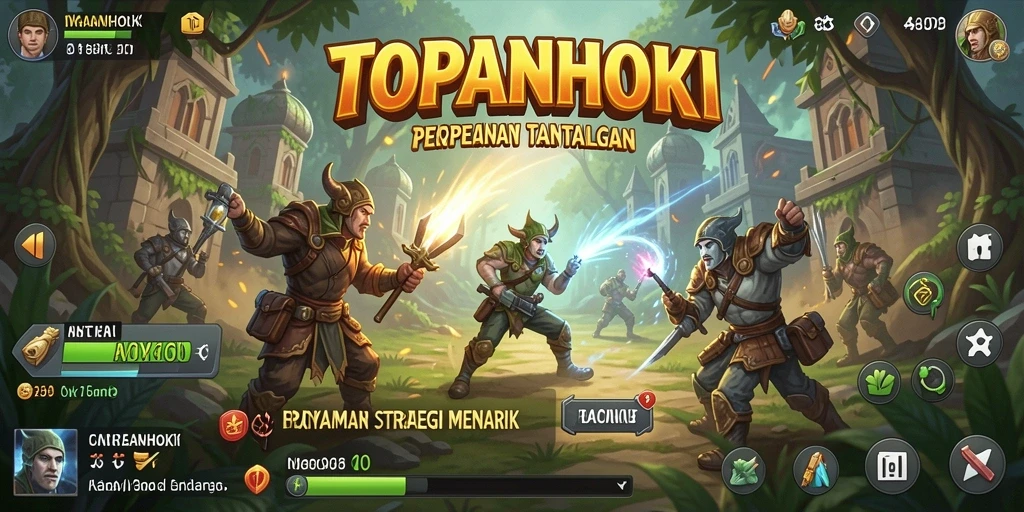 Tampilan gameplay strategi yang mendebarkan di TOPANHOKI.