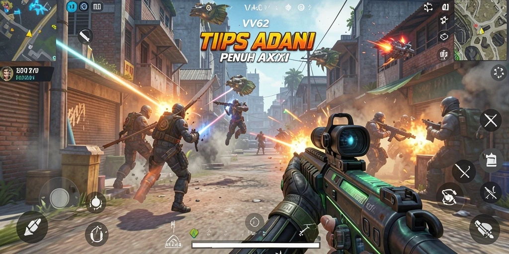 Tampilan gameplay VV62 yang seru di arena TPS.