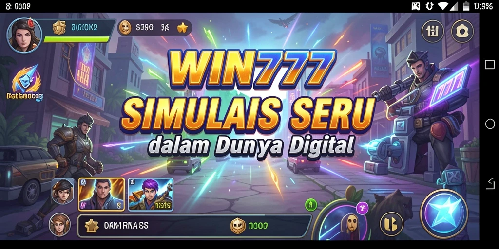 Tangkapan layar utama WIN777 menampilkan gameplay simulasi yang dinamis dan menarik.